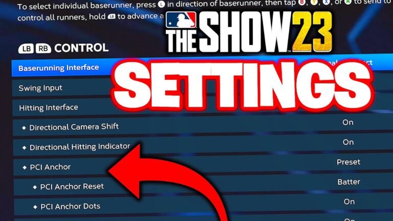 Mlb the Show 23 Hitting Settings: Master Your Swing Today